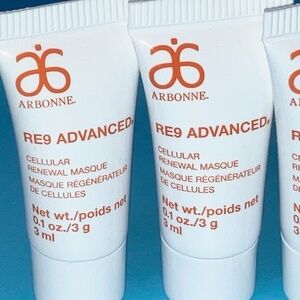 🎀 $22 - (6) pcs Arbonne RE9 Advanced Cellular Renewal Masque Mask Samples Minis